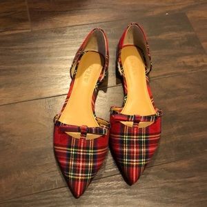 J. Crew size 7.5 Plaid Flats